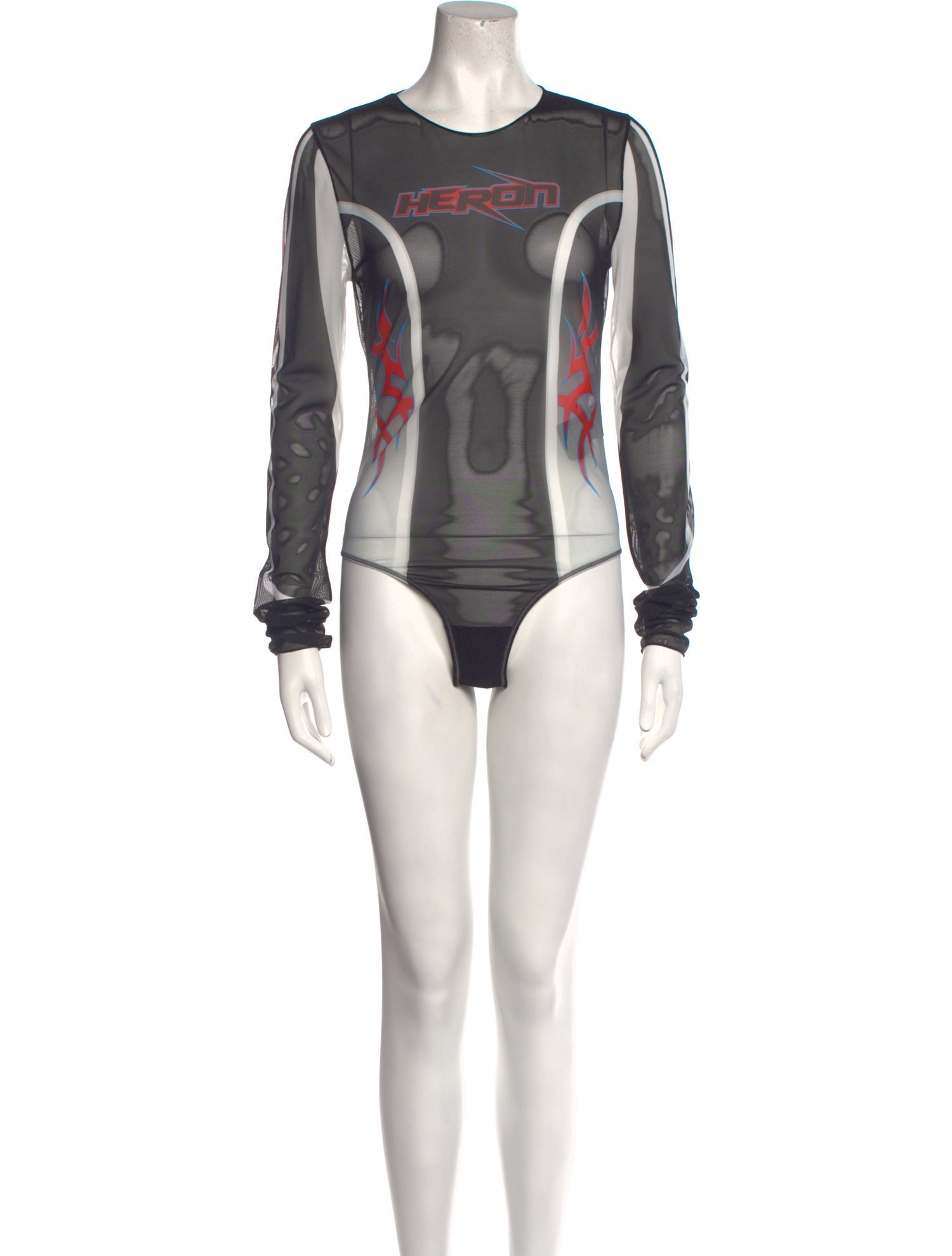 Heron Preston Graphic Print Crew Neck Bodysuit
