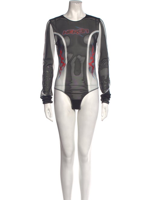 Heron Preston Graphic Print Crew Neck Bodysuit
