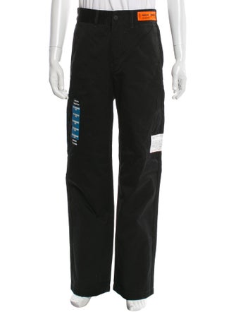 Heron Preston Graphic Print Moto Pants