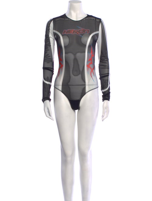 Heron Preston Mesh Printed Bodysuit