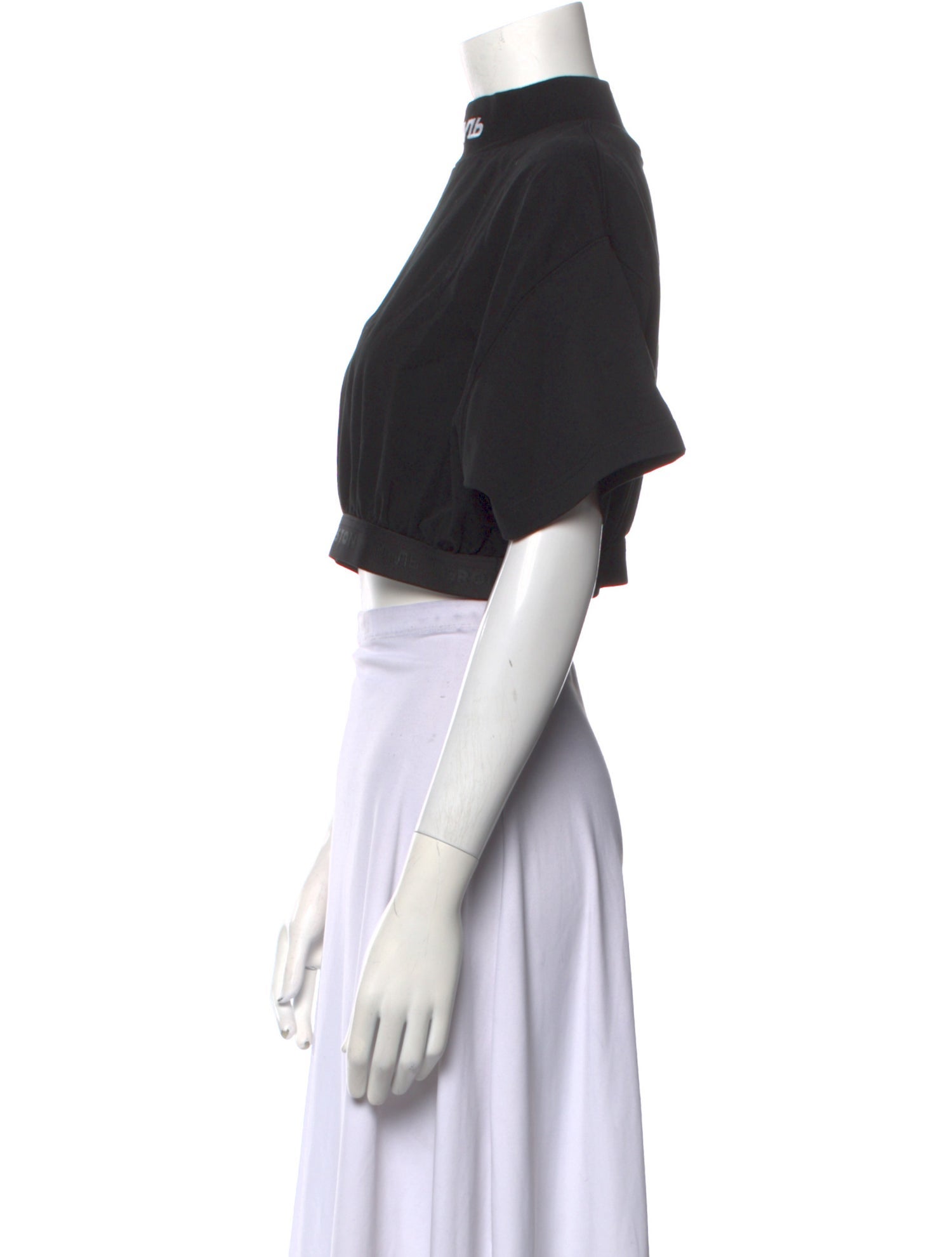 Heron Preston Mock Neck Short Sleeve Crop Top