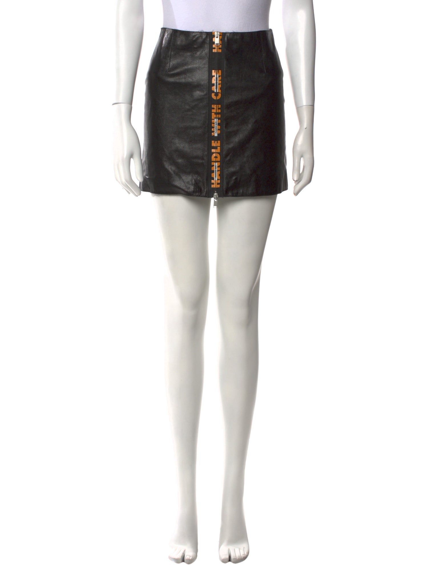 Heron Preston Leather Mini Skirt