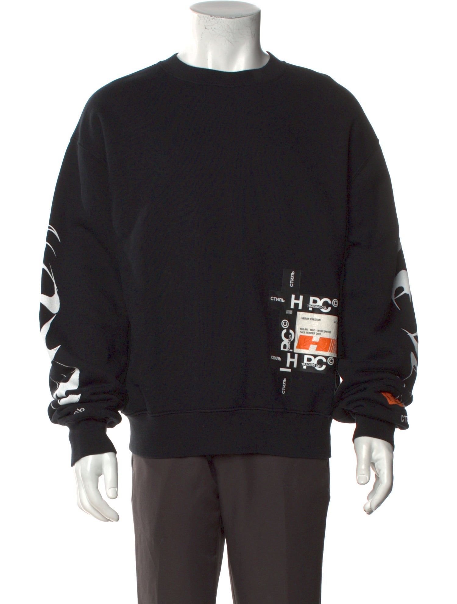 Heron Preston Graphic Print Crew Neck Sweatshirt