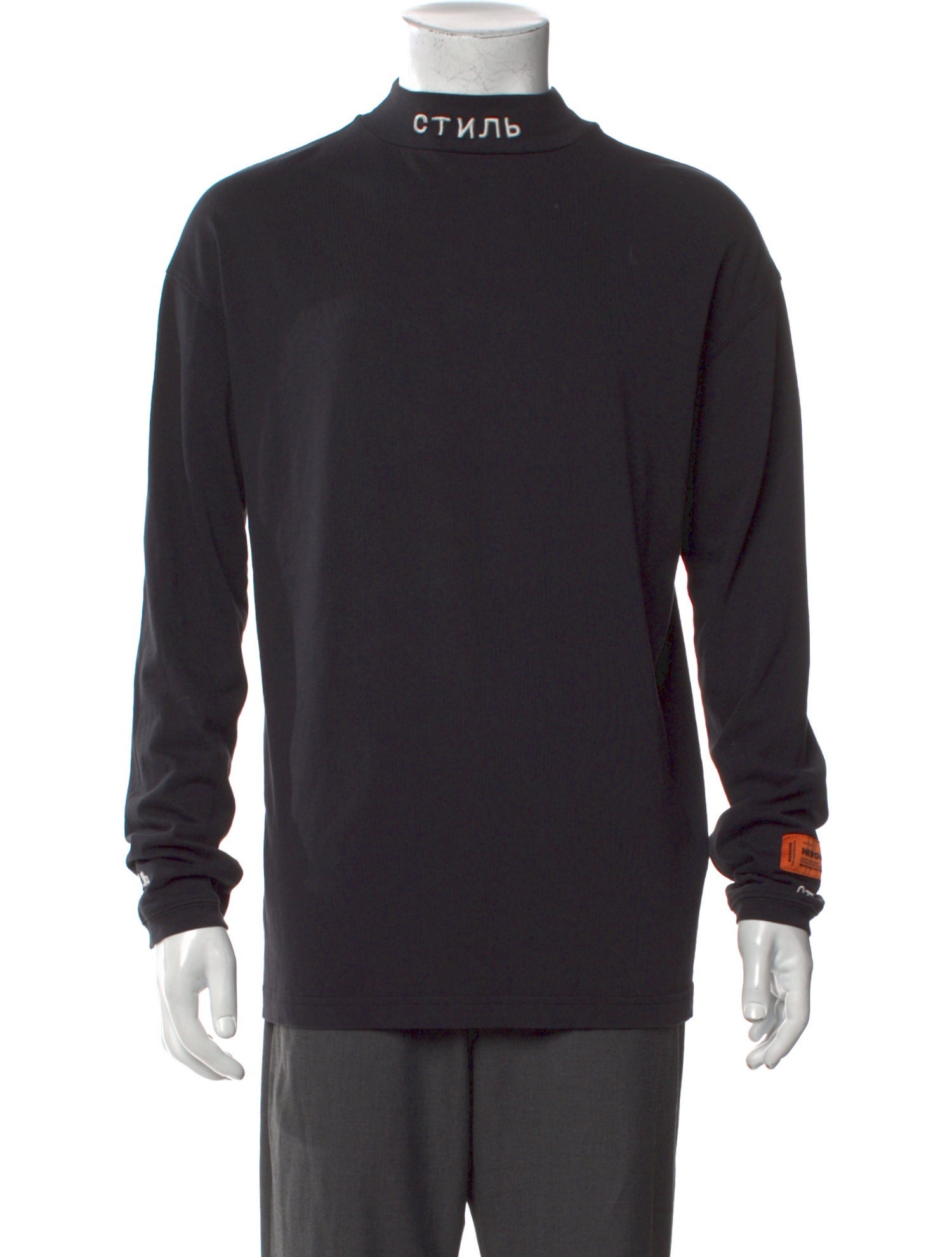 Heron Preston Graphic Print Mock Neck T-Shirt