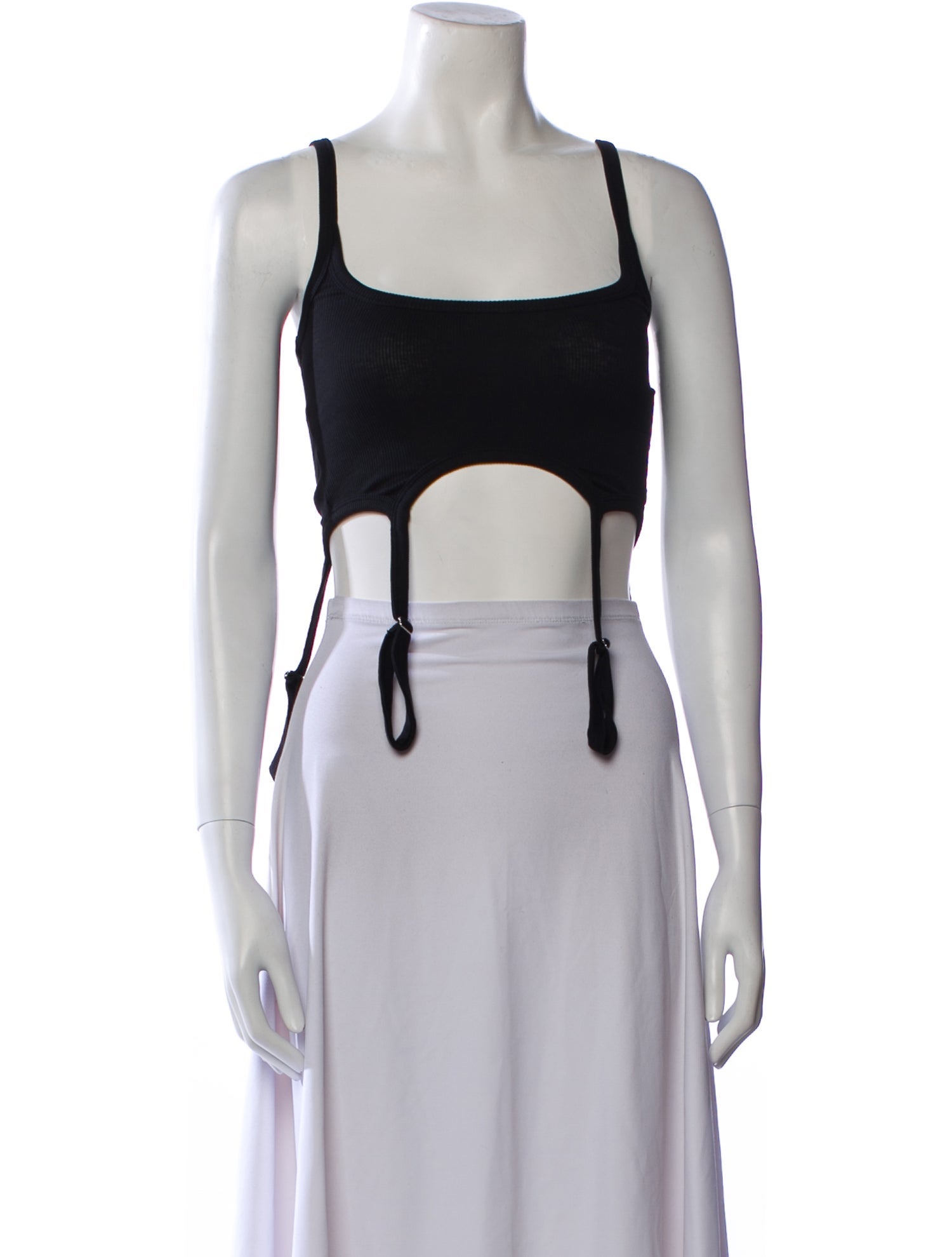Heron Preston Square Neckline Sleeveless Crop Top