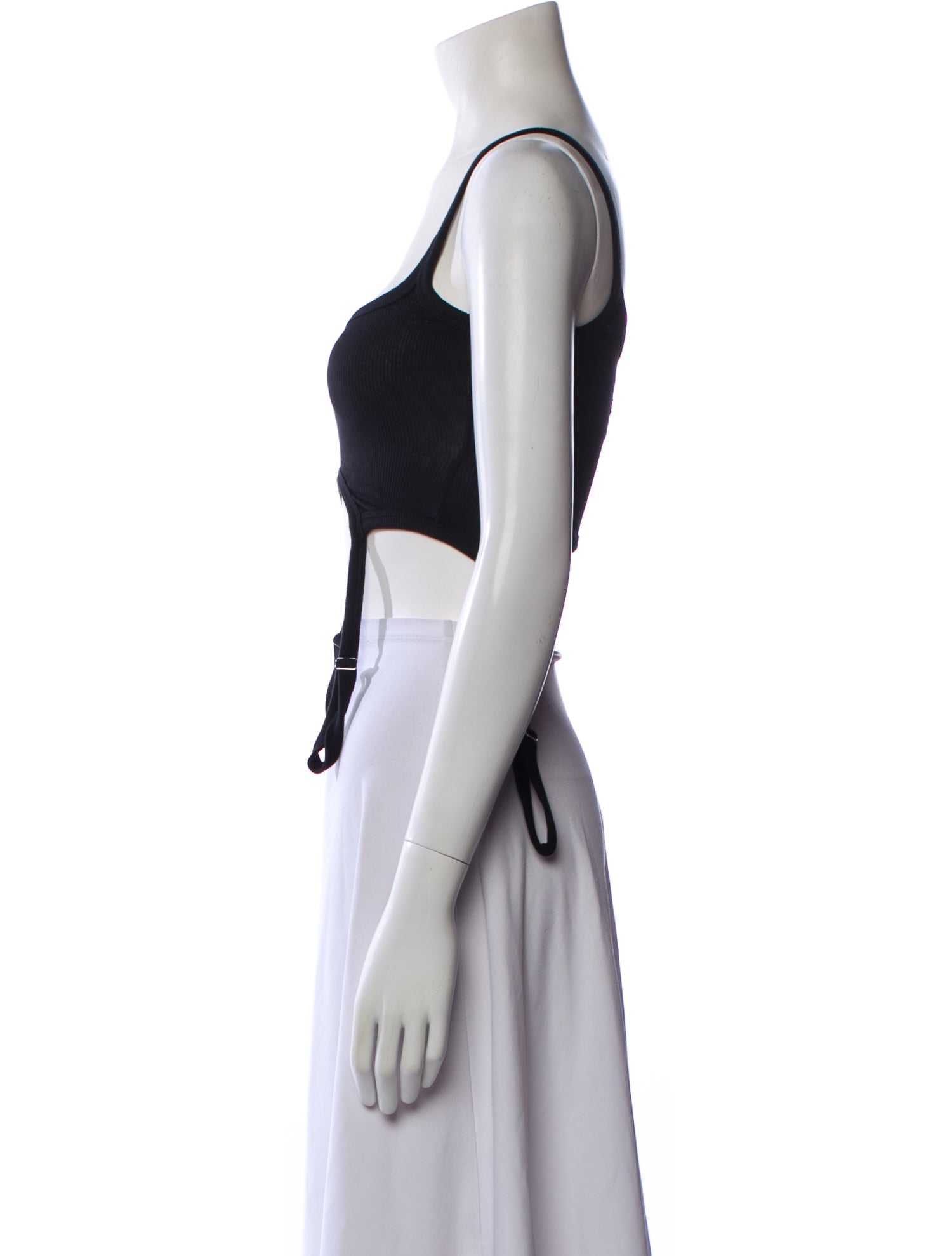 Heron Preston Square Neckline Sleeveless Crop Top