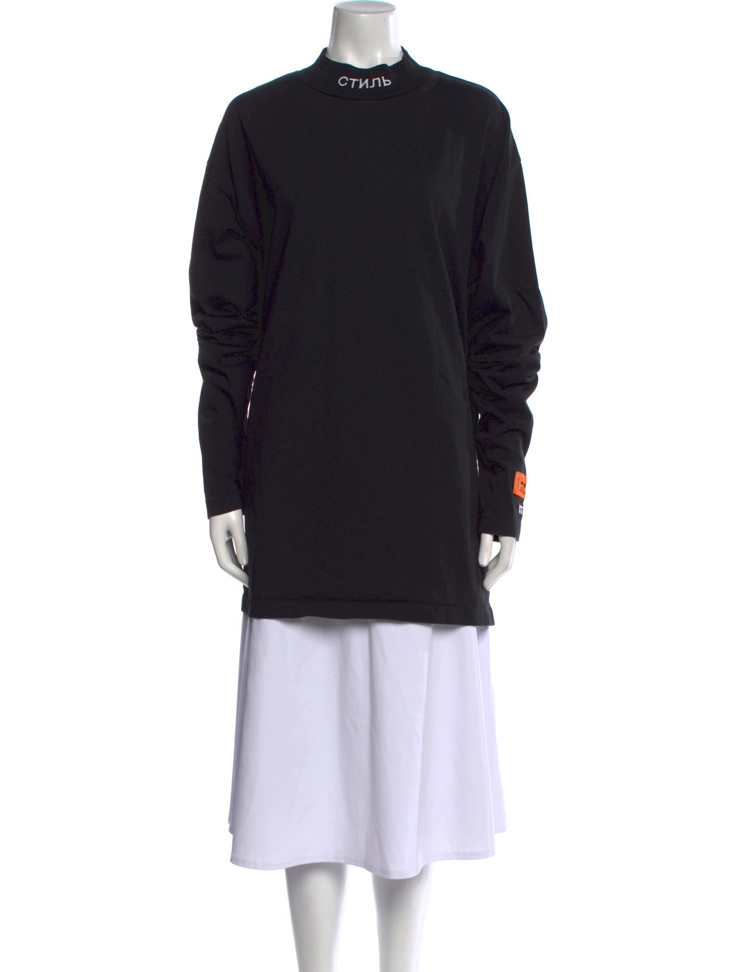 Heron Preston Mock Neck Long Sleeve Sweatshirt