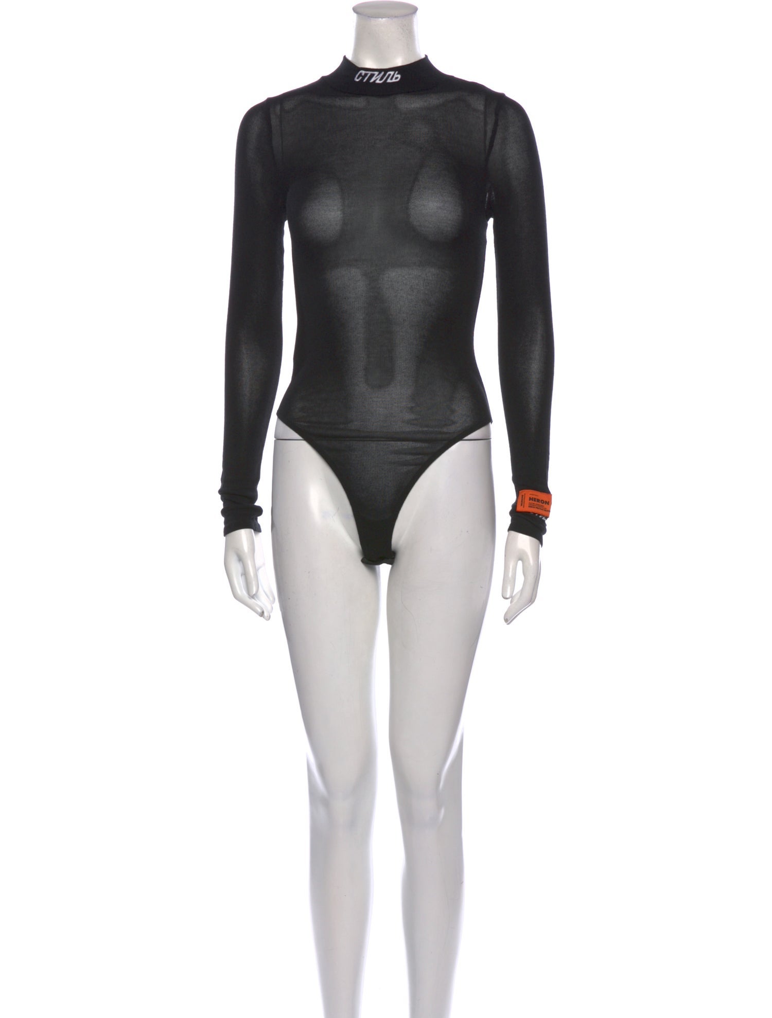 Heron Preston Mock Neck Long Sleeve Bodysuit