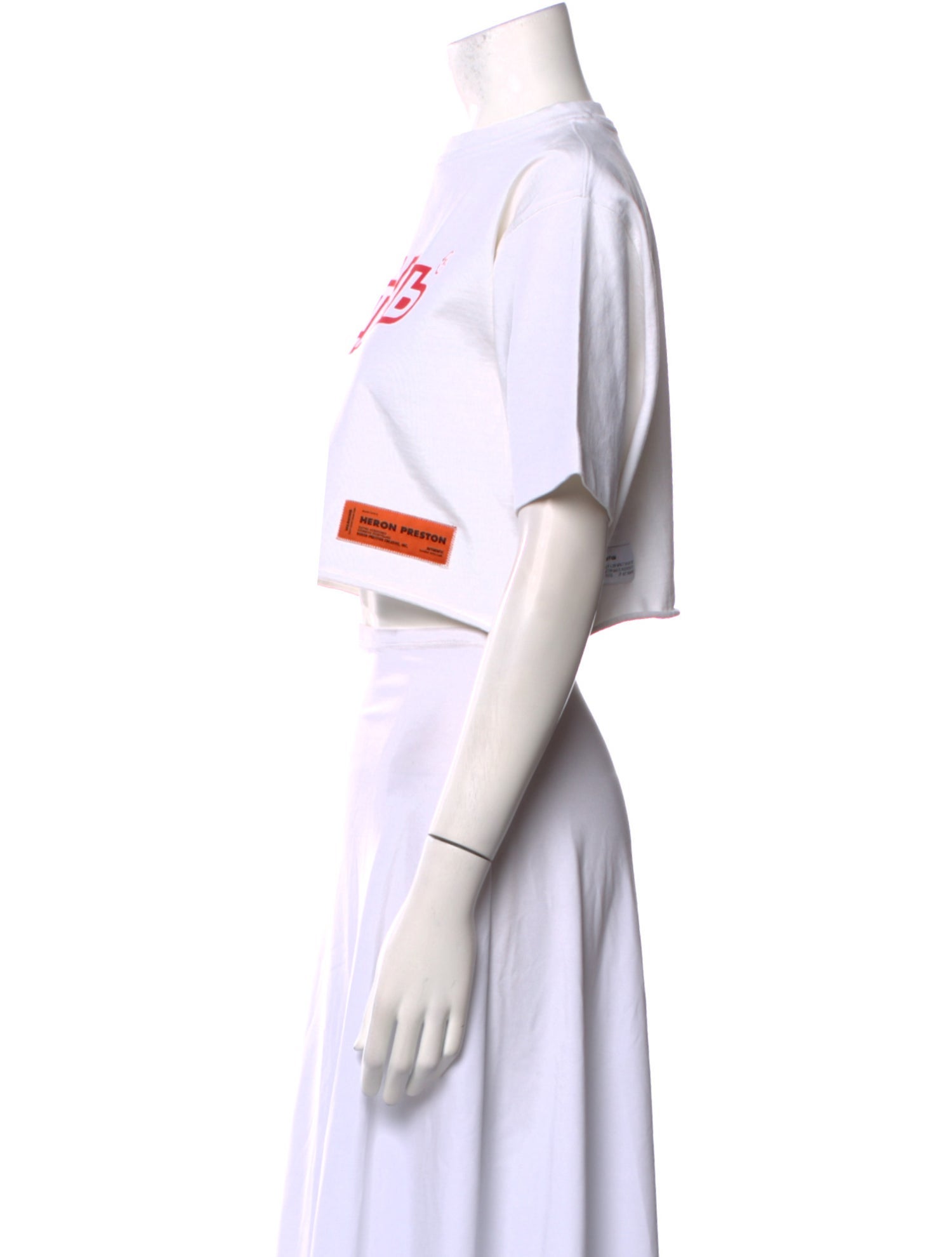 Heron Preston Graphic Print Crew Neck Crop Top