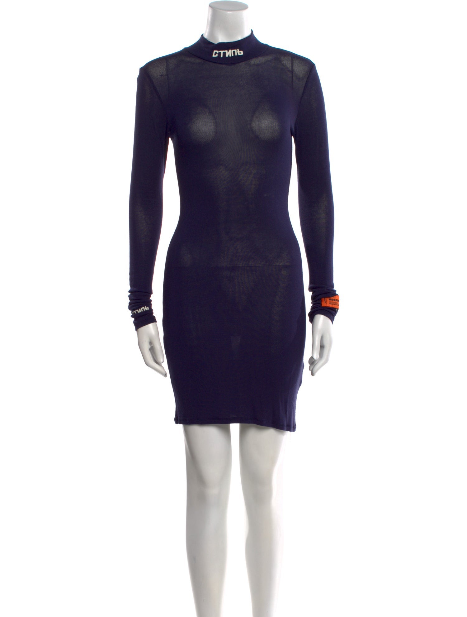 Heron Preston Mock Neck Mini Dress