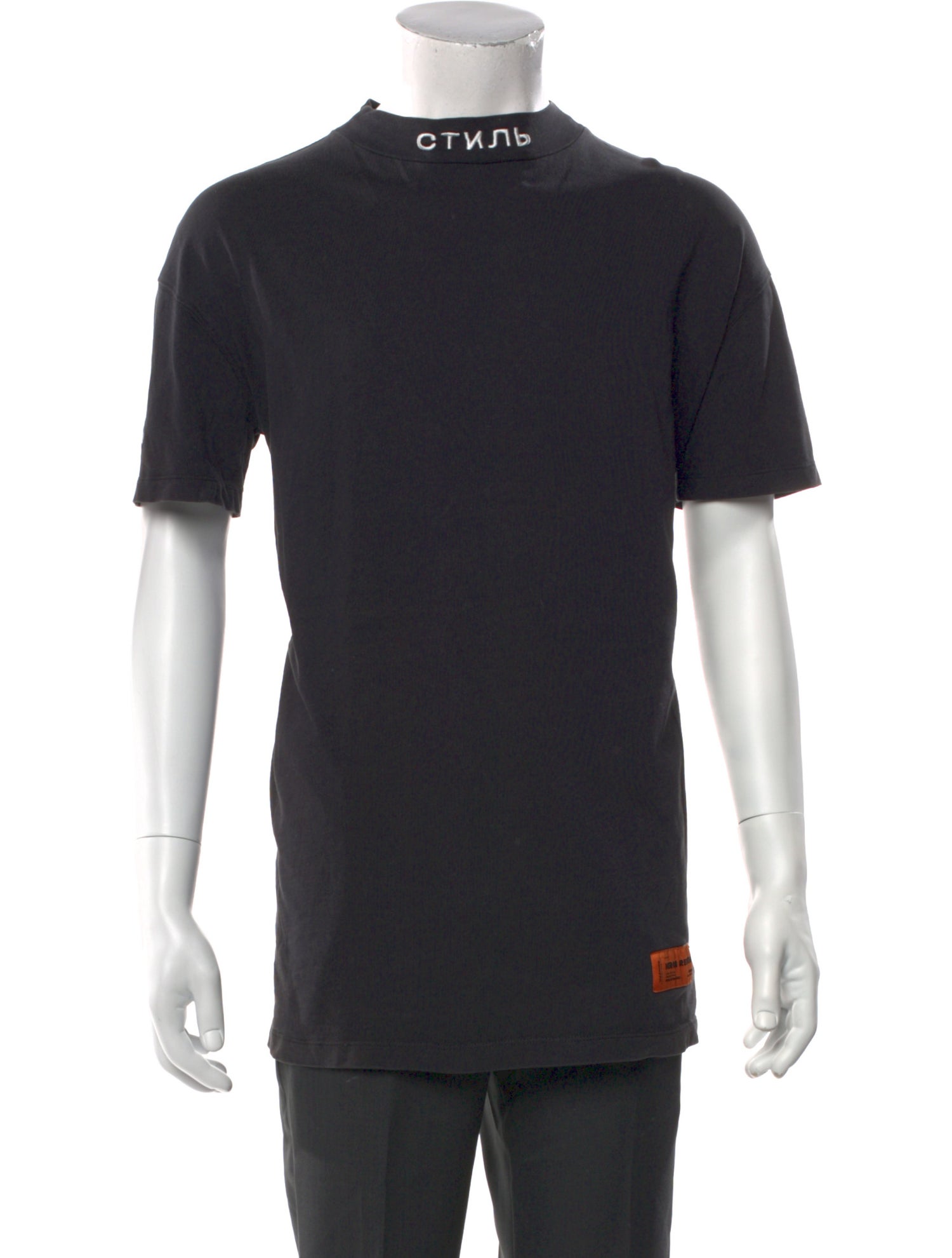 Heron Preston Graphic Print Mock Neck T-Shirt