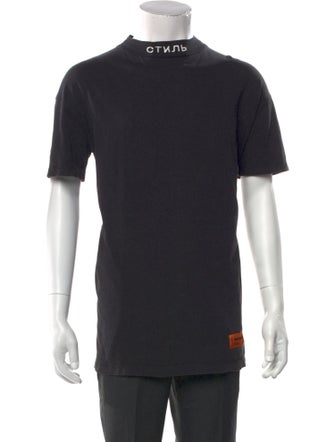 Heron Preston Graphic Print Mock Neck T-Shirt