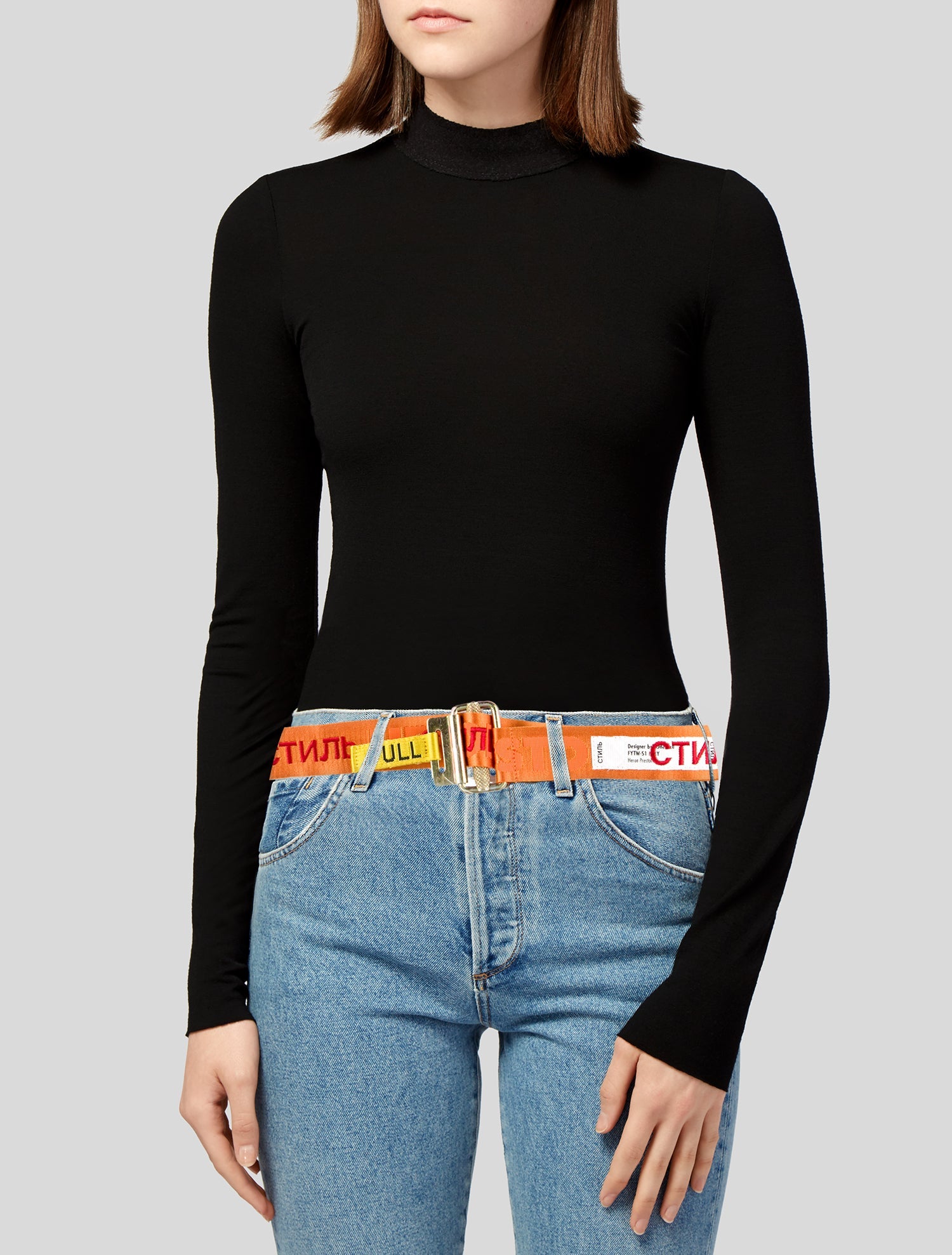 Heron Preston Nylon Embroidered Accent Belt