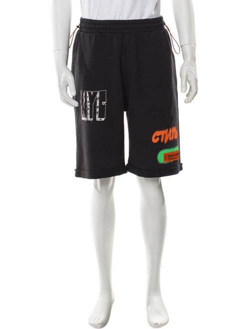 Heron Preston Graphic Print Jogger Shorts