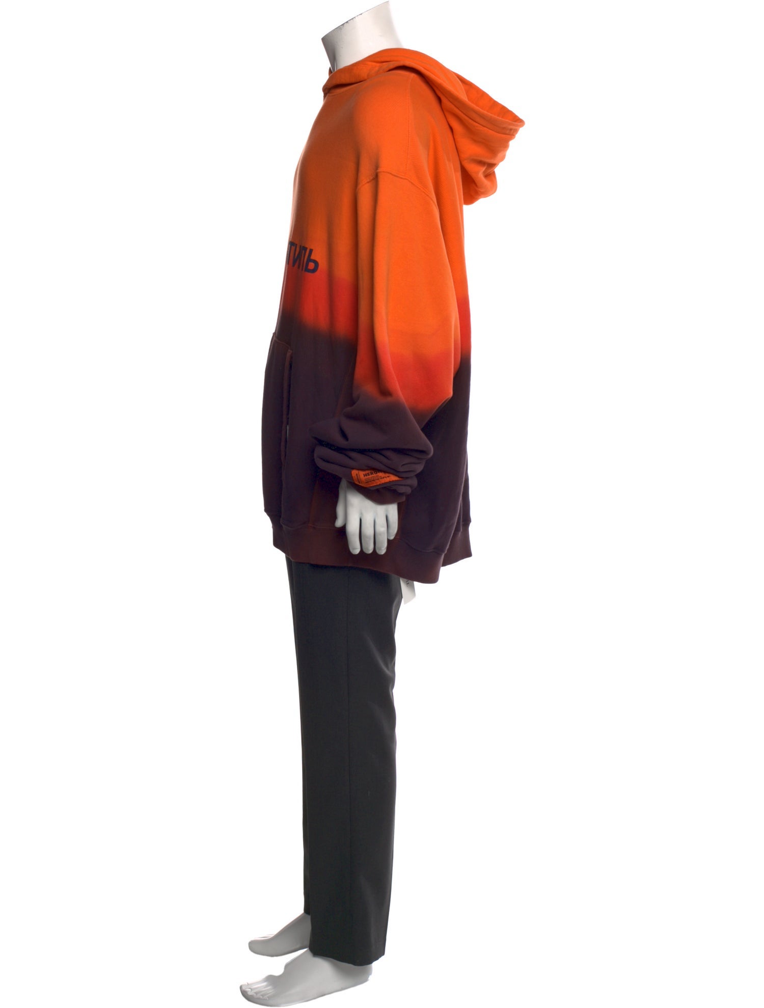 Heron Preston Colorblock Pattern Crew Neck Hoodie