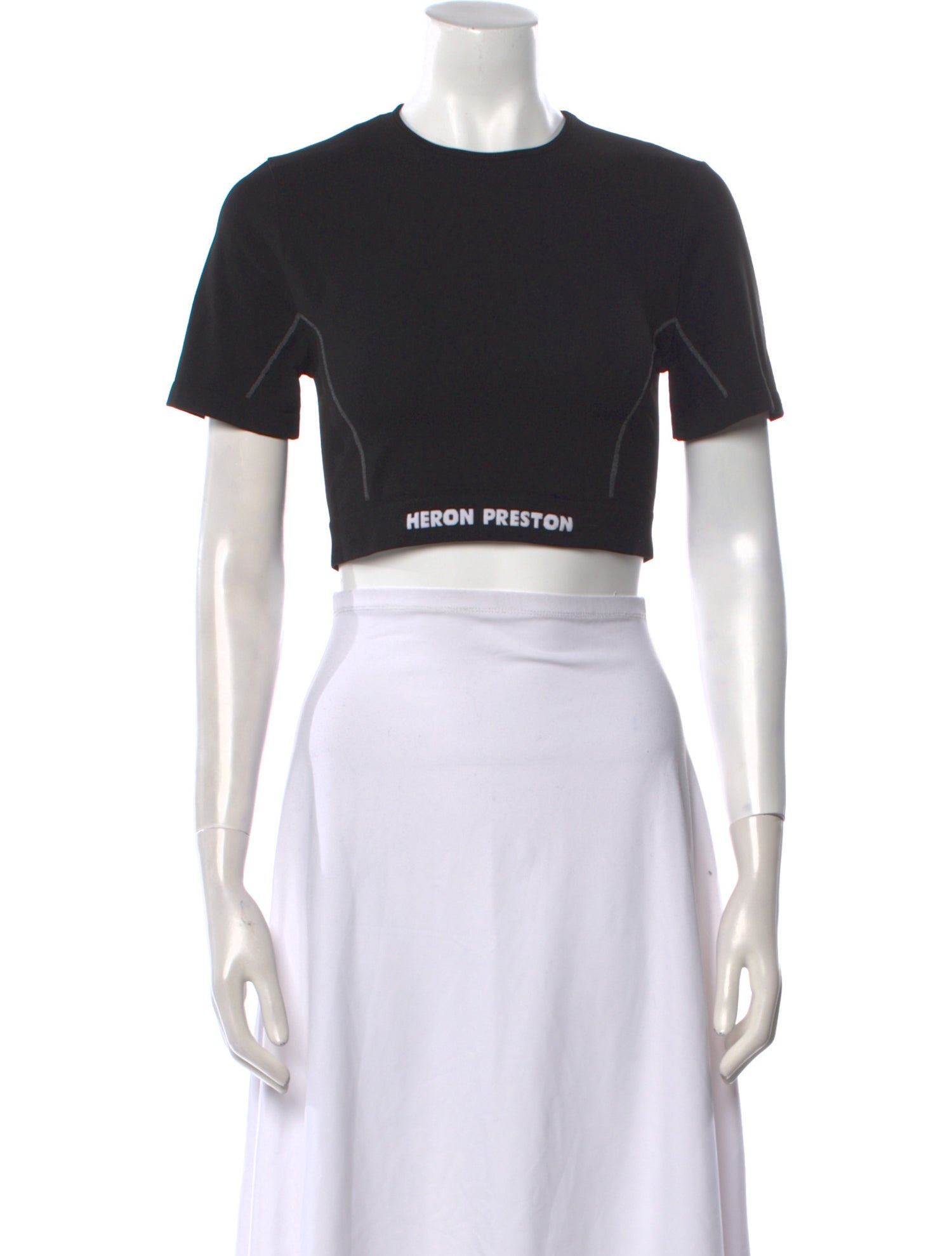 Heron Preston Crew Neck Short Sleeve Crop Top
