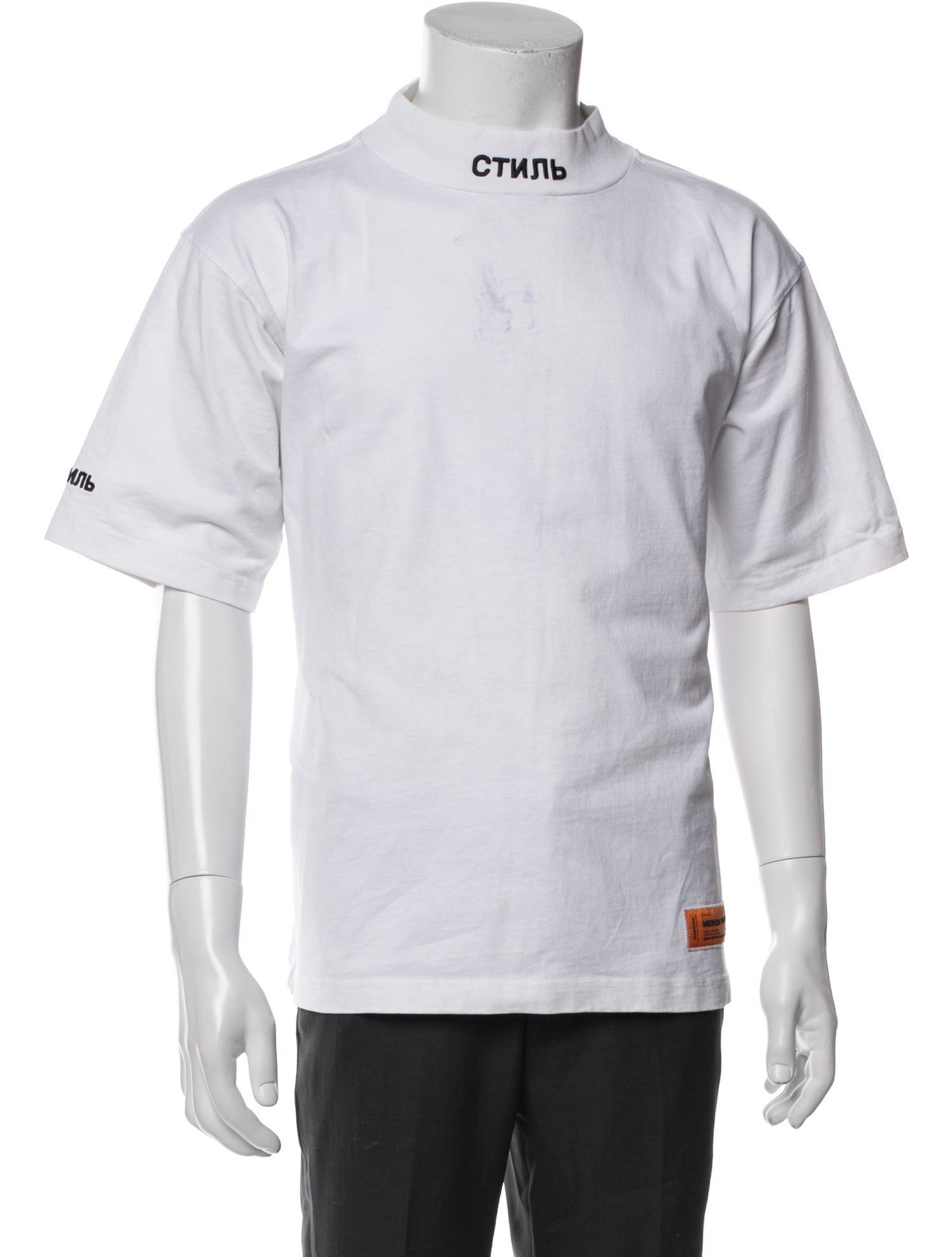 Heron Preston Graphic Print Mock Neck T-Shirt