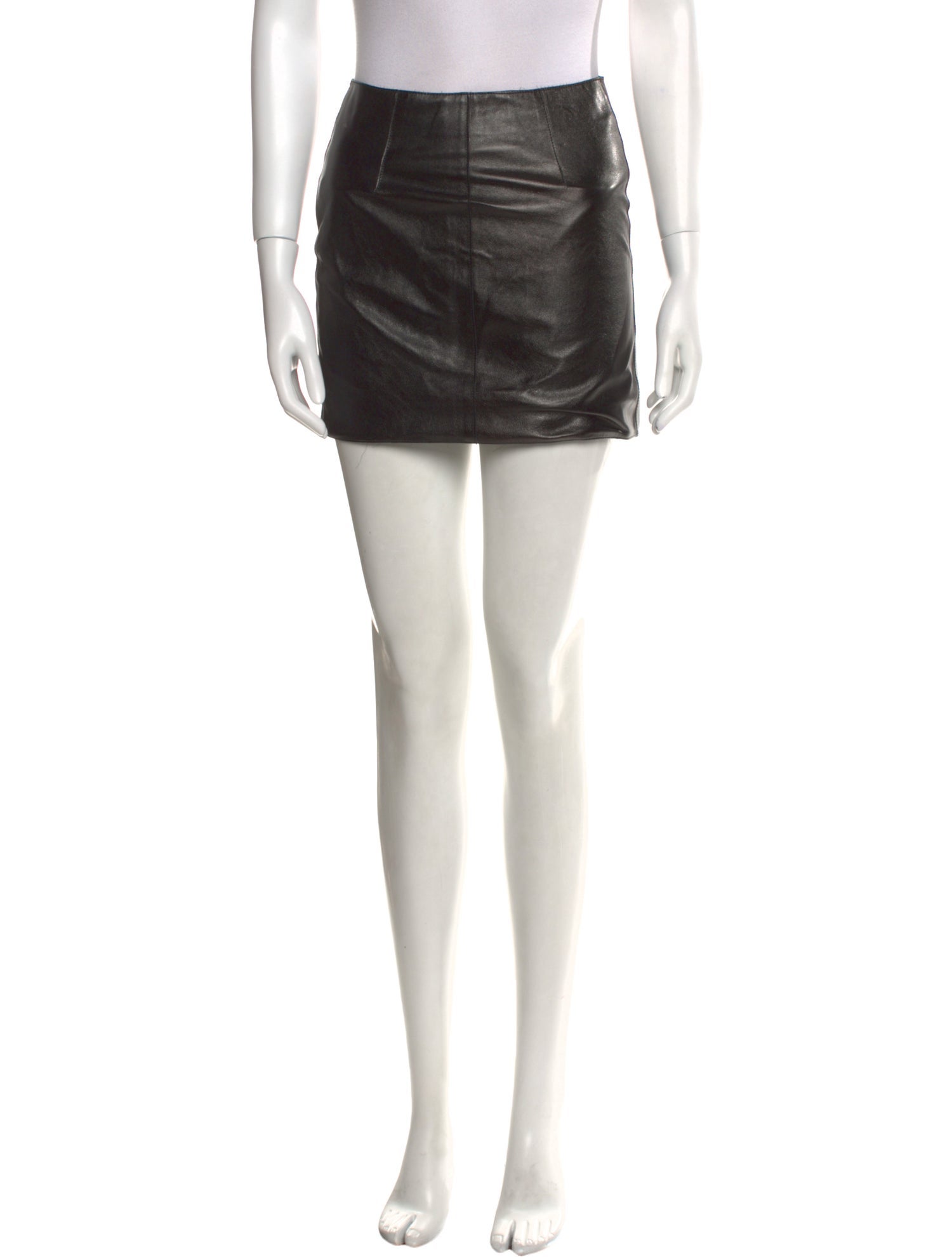 Heron Preston Leather Mini Skirt