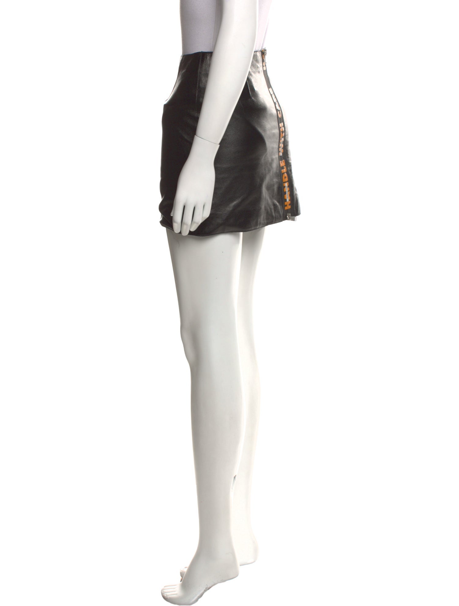 Heron Preston Leather Mini Skirt