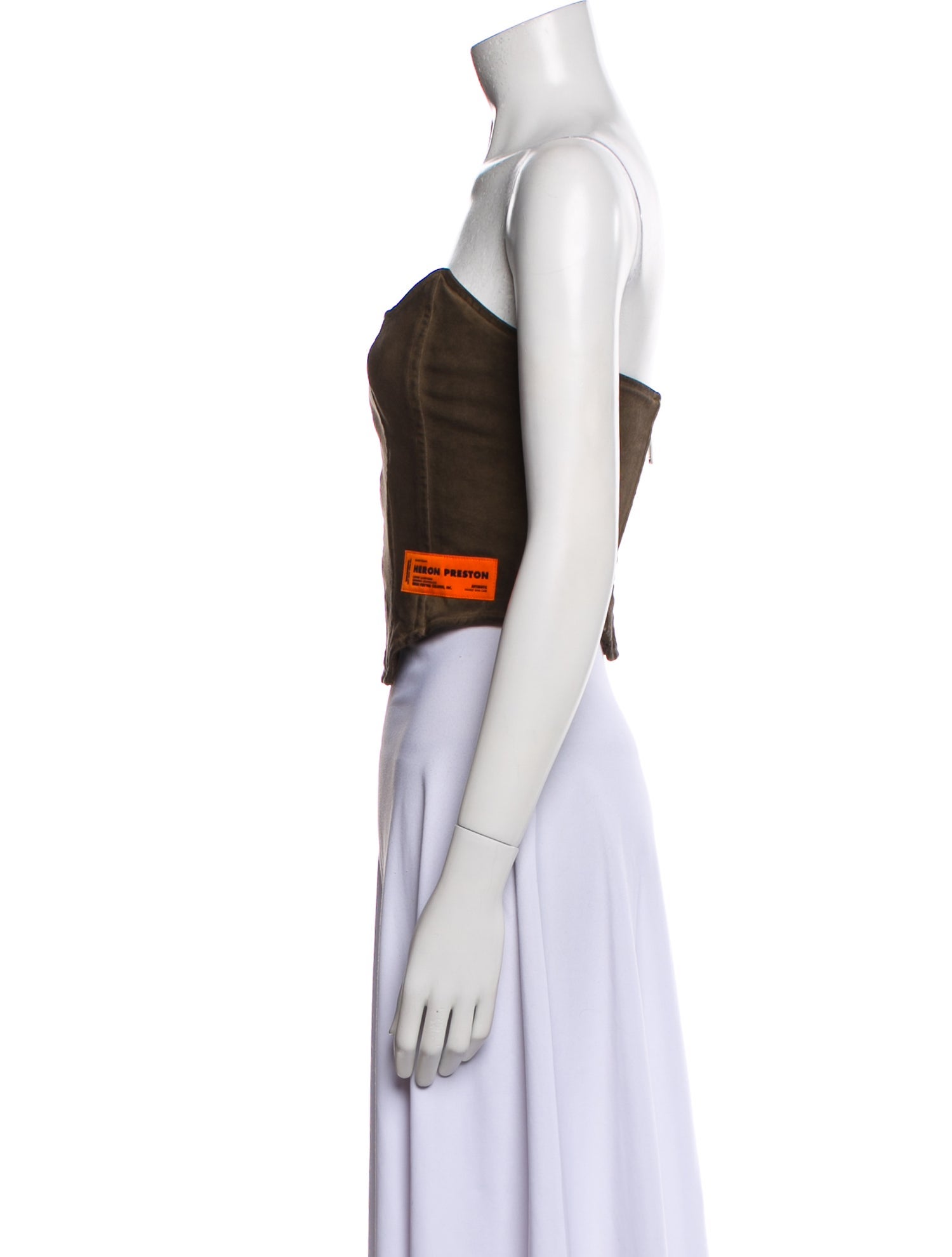 Heron Preston Strapless Crop Top