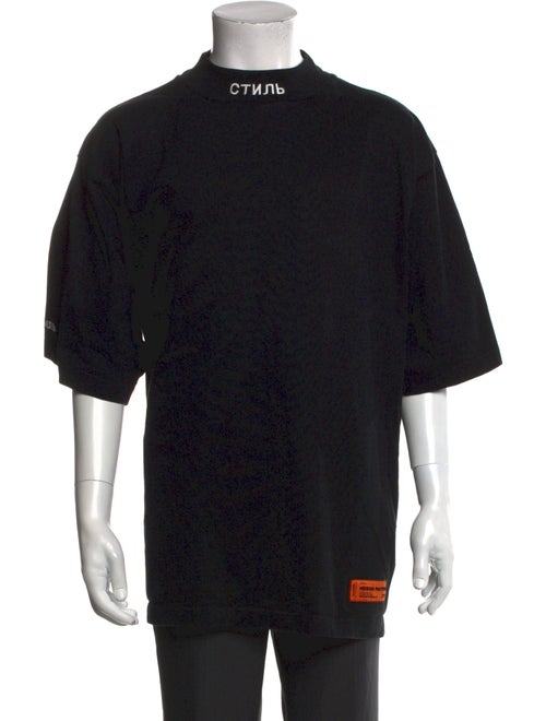 Heron Preston Graphic Print Mock Neck T-Shirt
