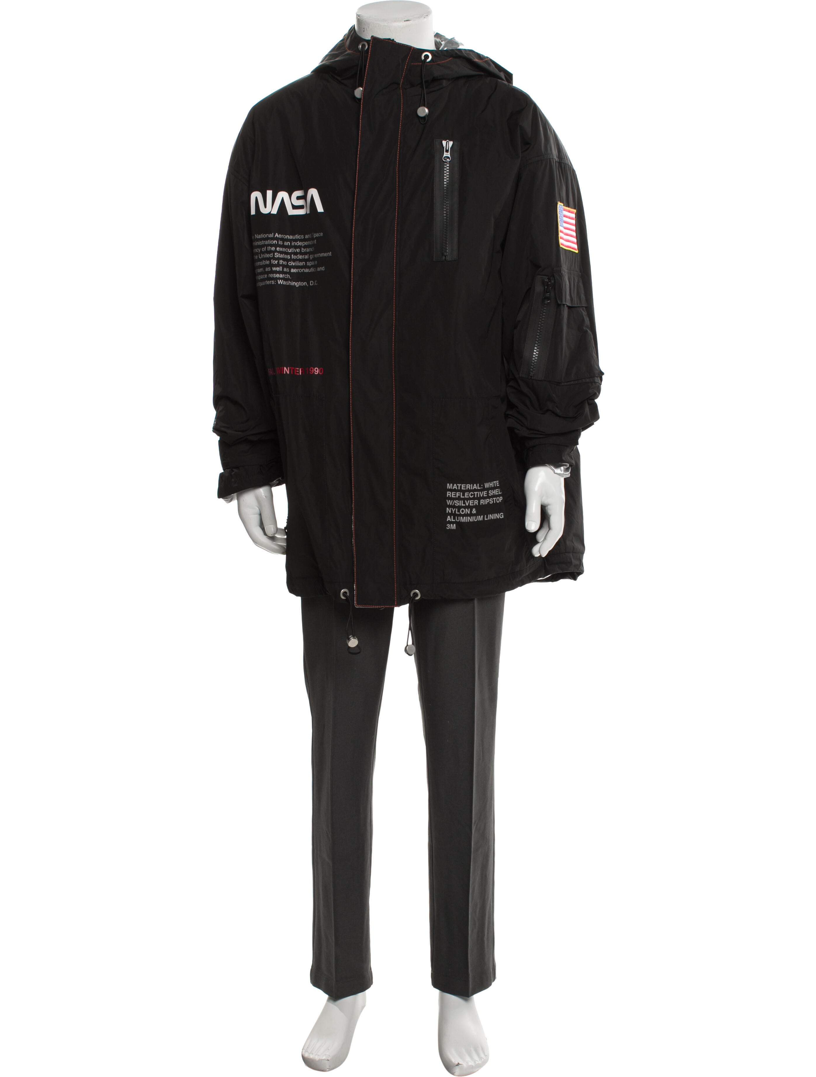 Heron Preston Graphic Print Parka w/ Tags