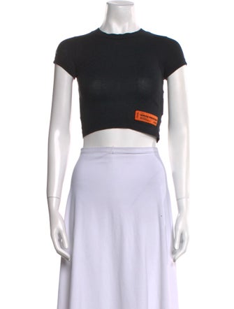 Heron Preston Crew Neck Short Sleeve Crop Top