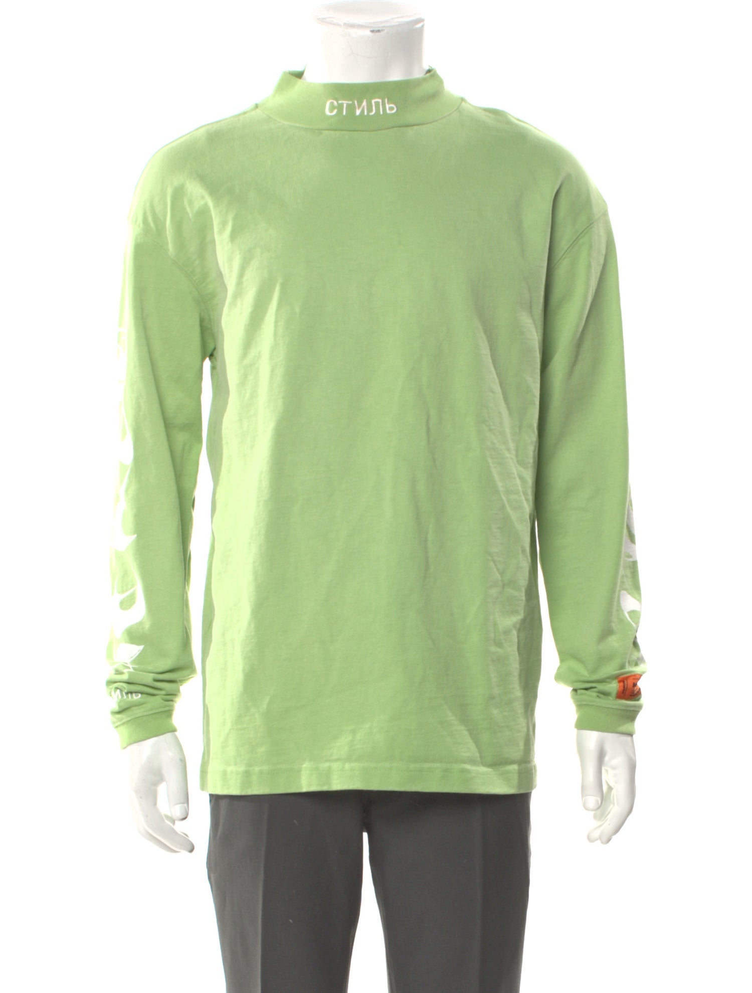 Heron Preston Mock Neck Long Sleeve T-Shirt