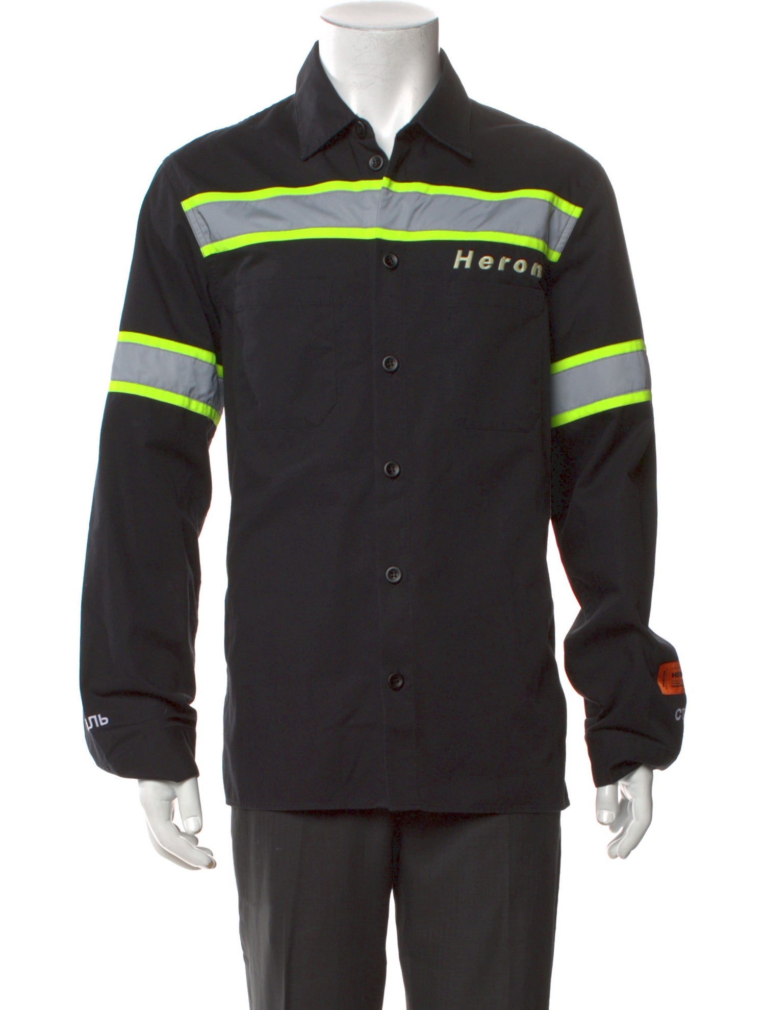 Heron Preston Printed Long Sleeve Western Shirt