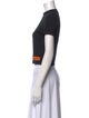 Heron Preston Graphic Print Mock Neck Crop Top