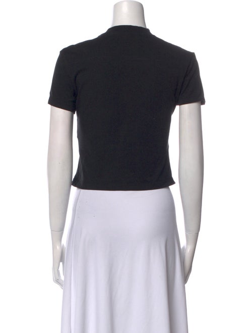 Heron Preston Graphic Print Mock Neck Crop Top