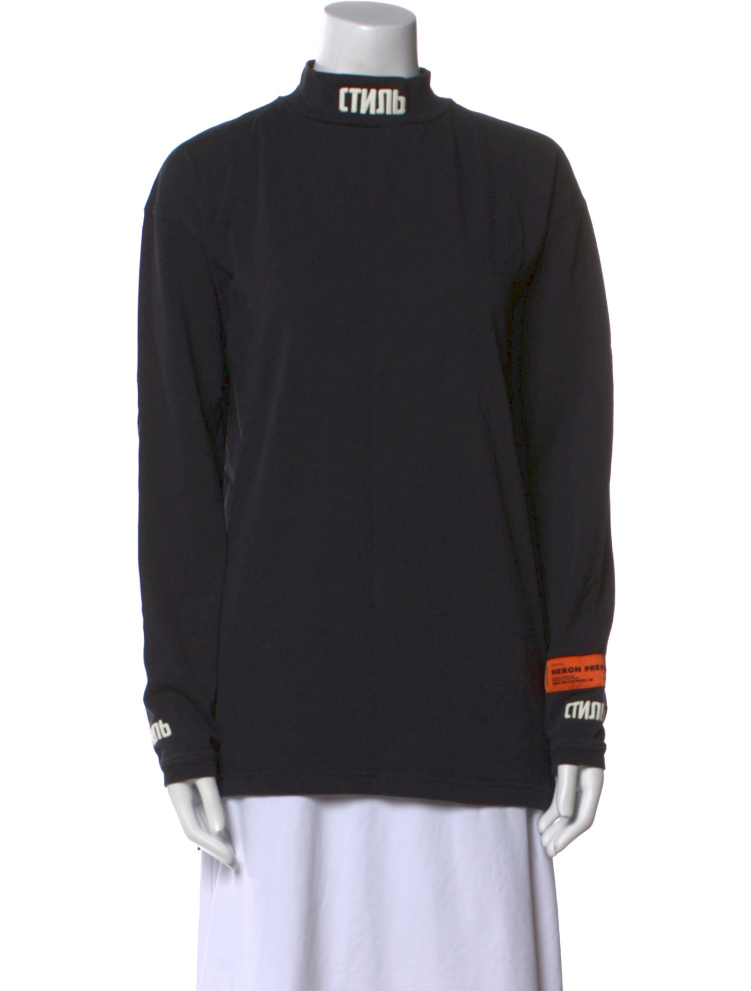 Heron Preston Mock Neck Long Sleeve Sweatshirt