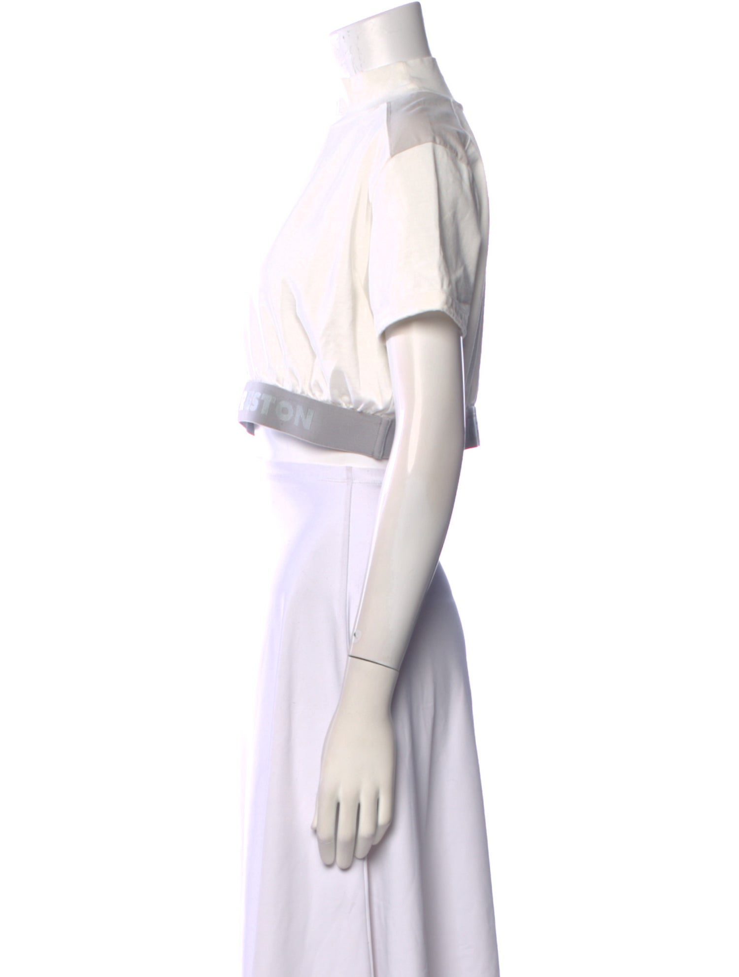 Heron Preston Mock Neck Short Sleeve Crop Top