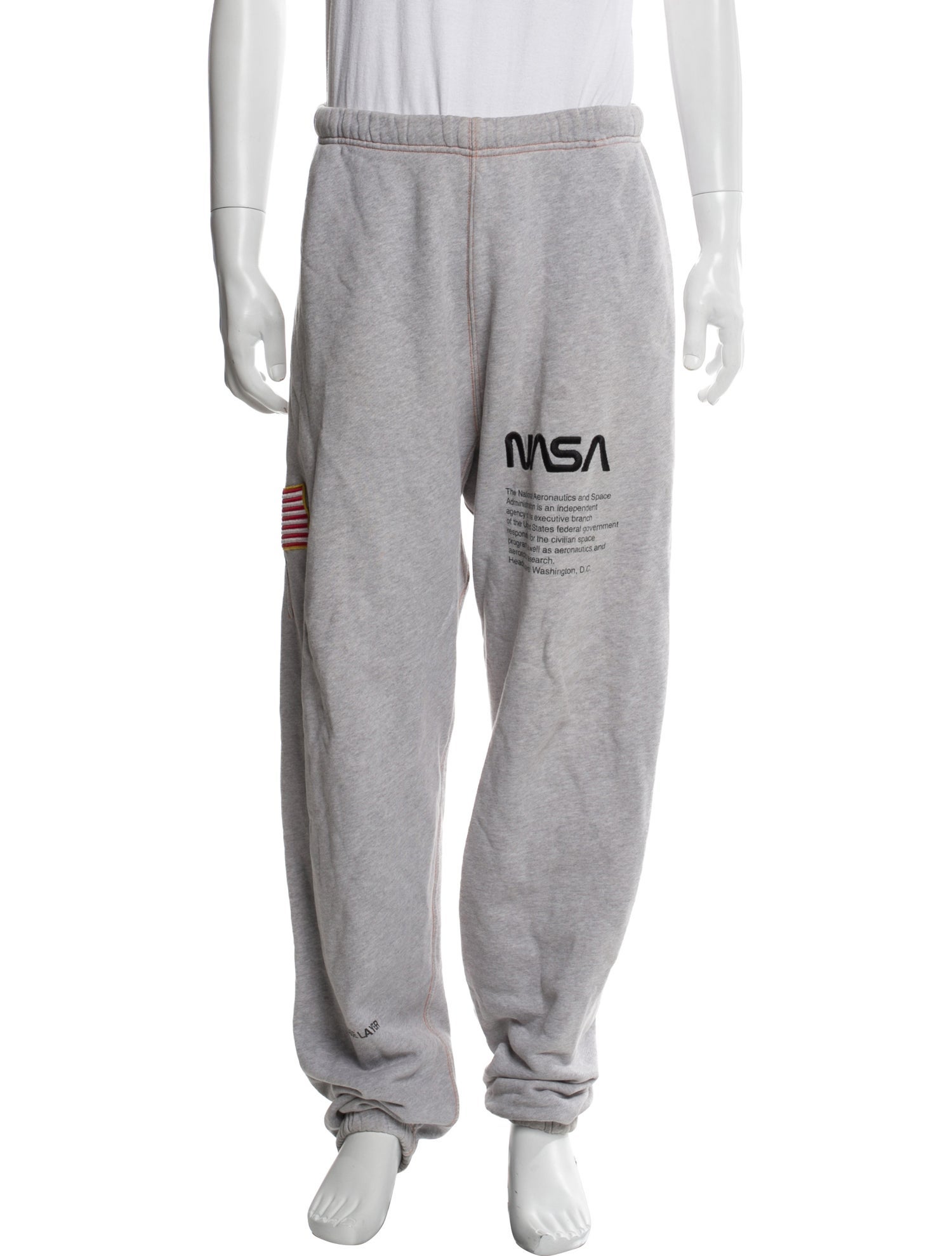 Heron Preston Graphic Print Whipstitch Trim Lounge Bottoms