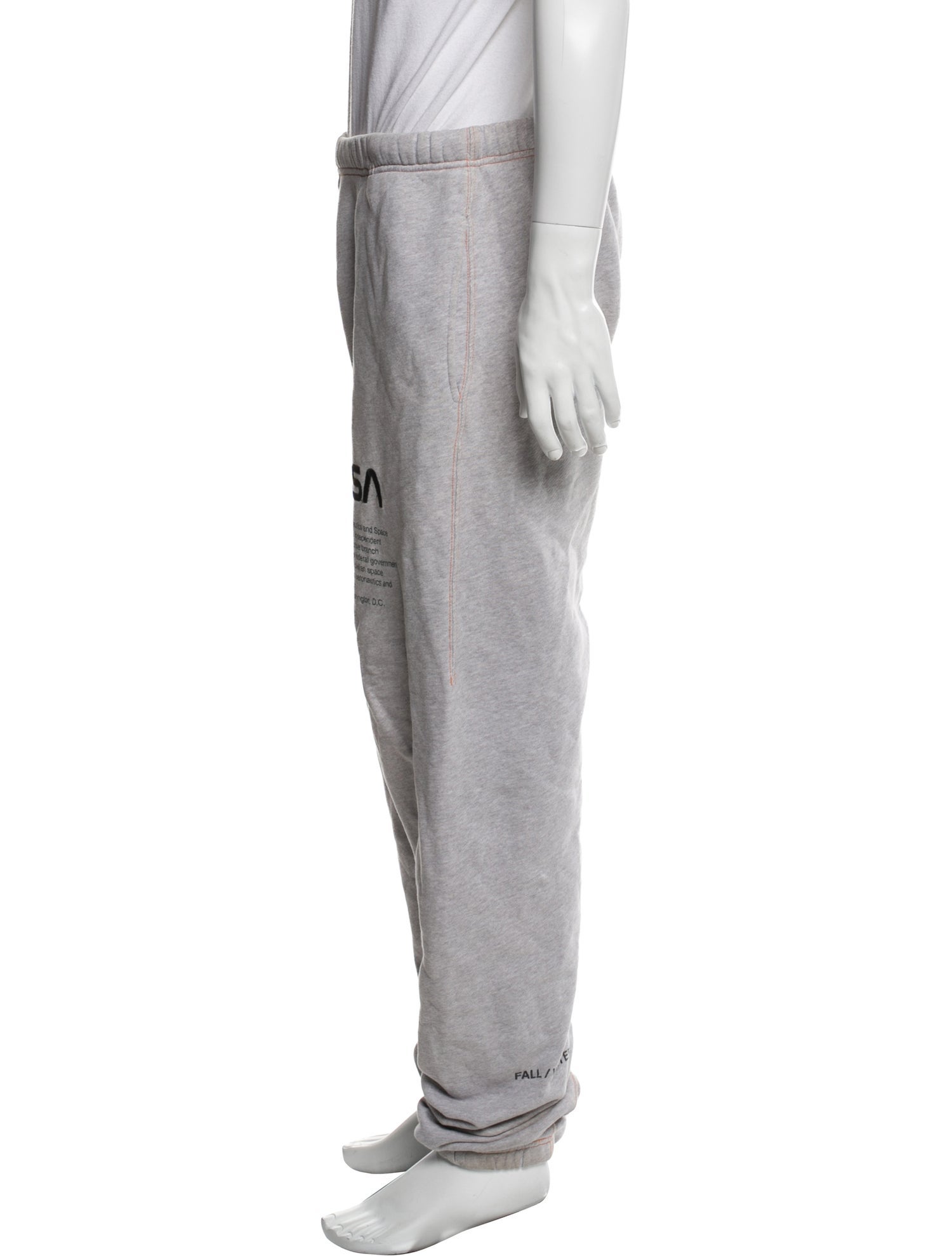 Heron Preston Graphic Print Whipstitch Trim Lounge Bottoms