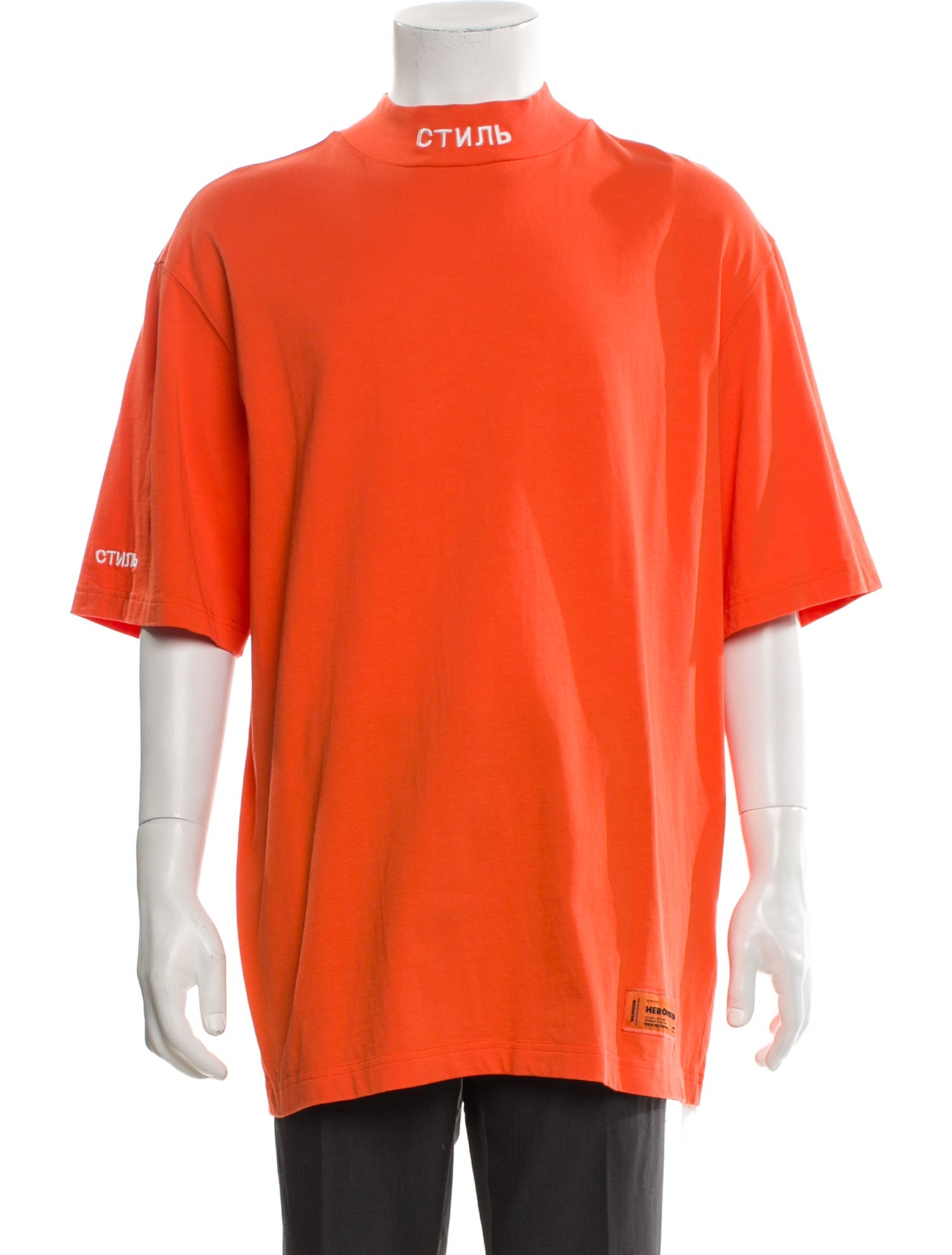 Heron Preston Graphic Print Mock Neck T-Shirt