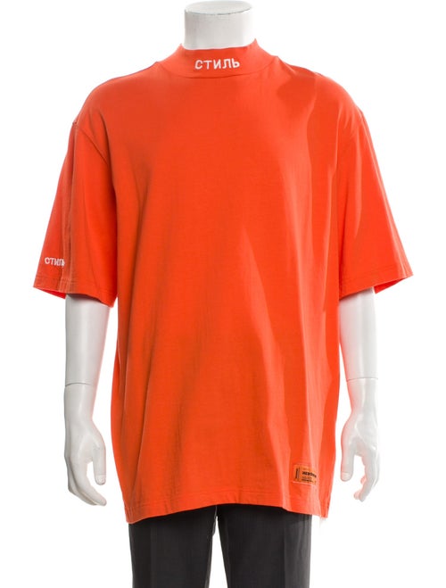 Heron Preston Graphic Print Mock Neck T-Shirt
