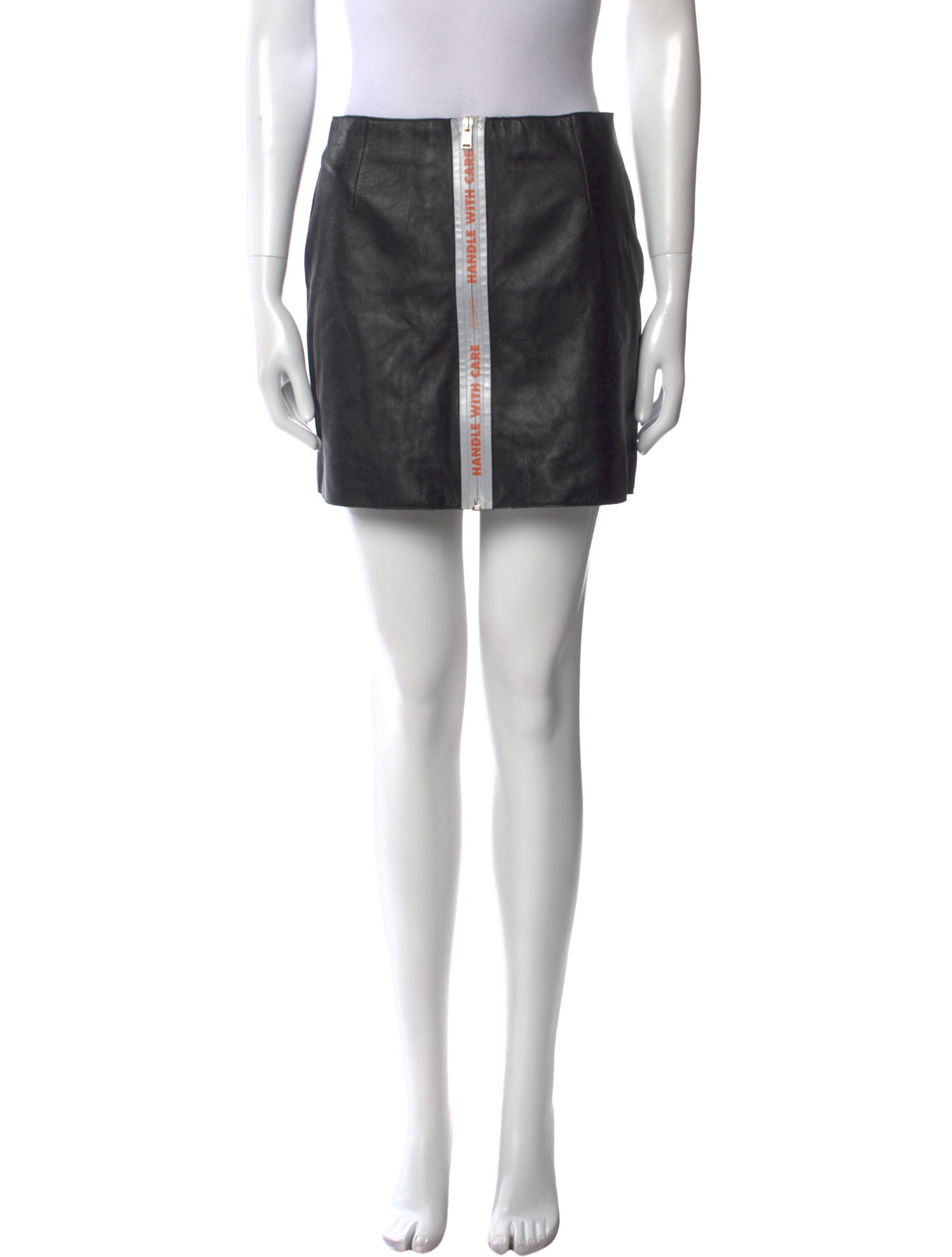 Heron Preston Leather Mini Skirt