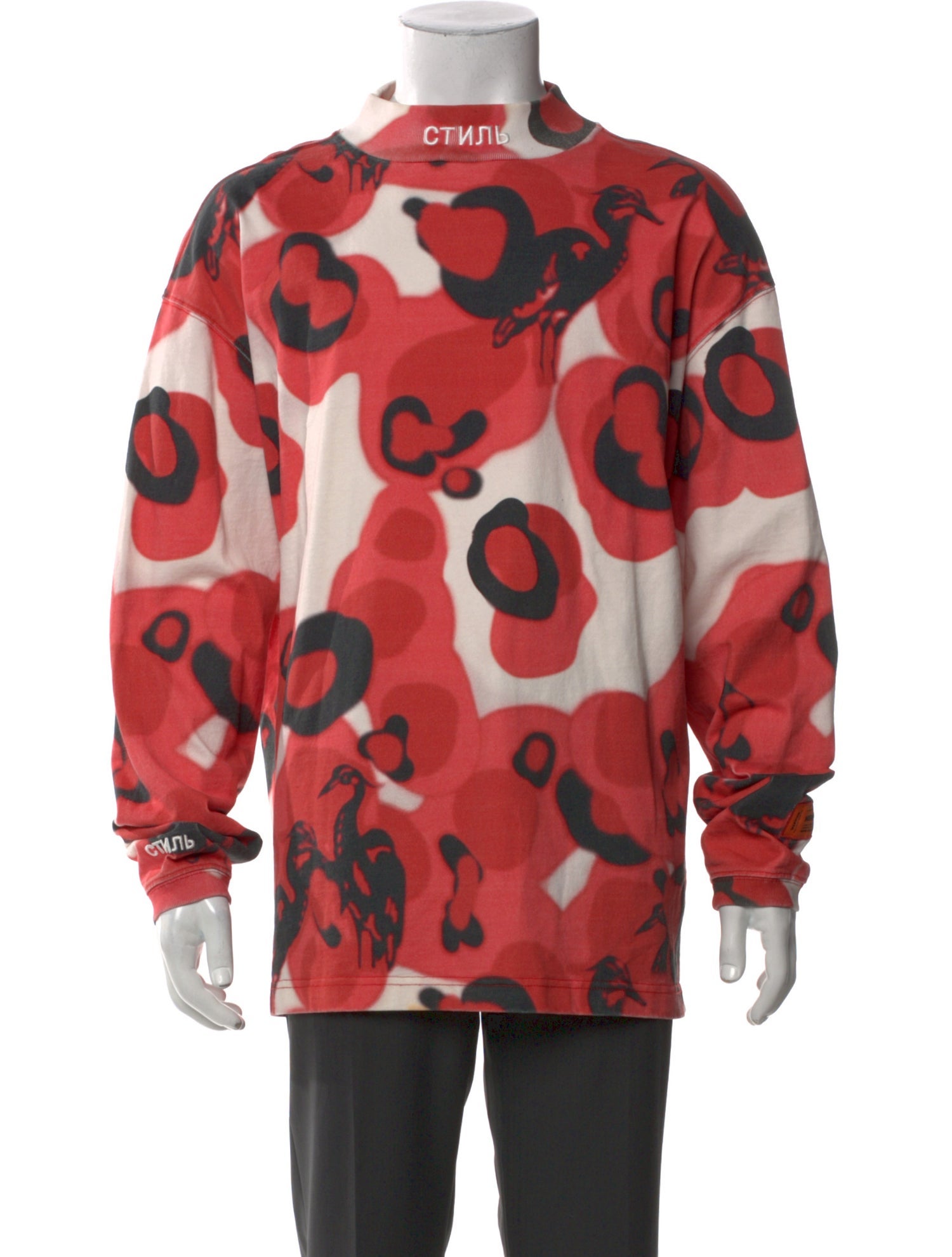 Heron Preston Printed Mock Neck Sweatshirt