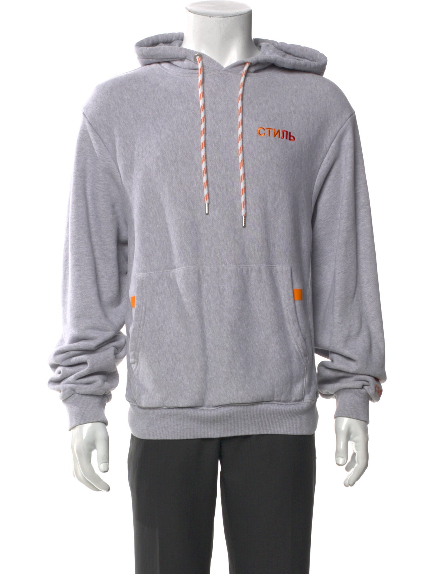 Heron Preston Graphic Print V-Neck Hoodie