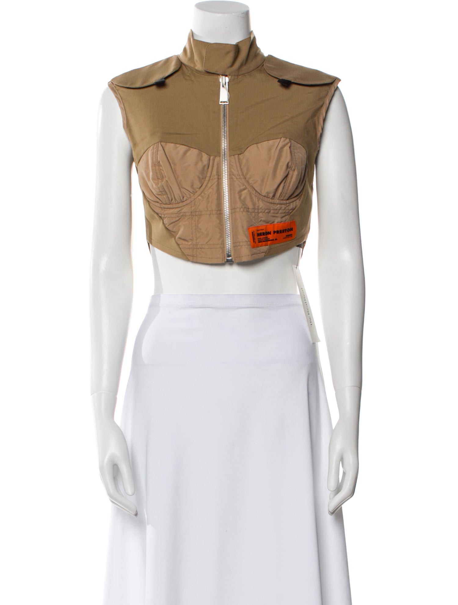Heron Preston Mock Neck Sleeveless Crop Top w/ Tags