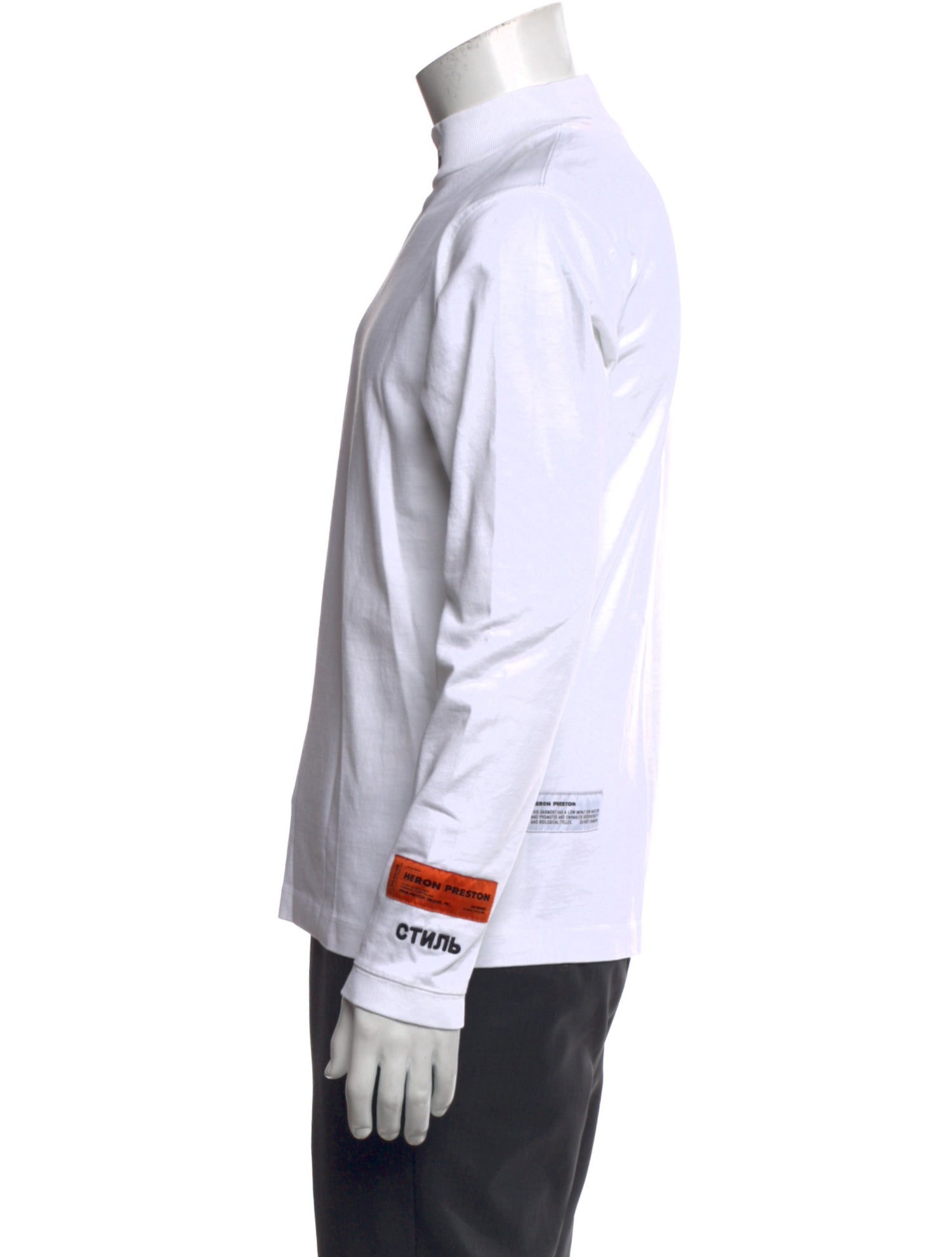 Heron Preston Graphic Print Mock Neck T-Shirt w/ Tags