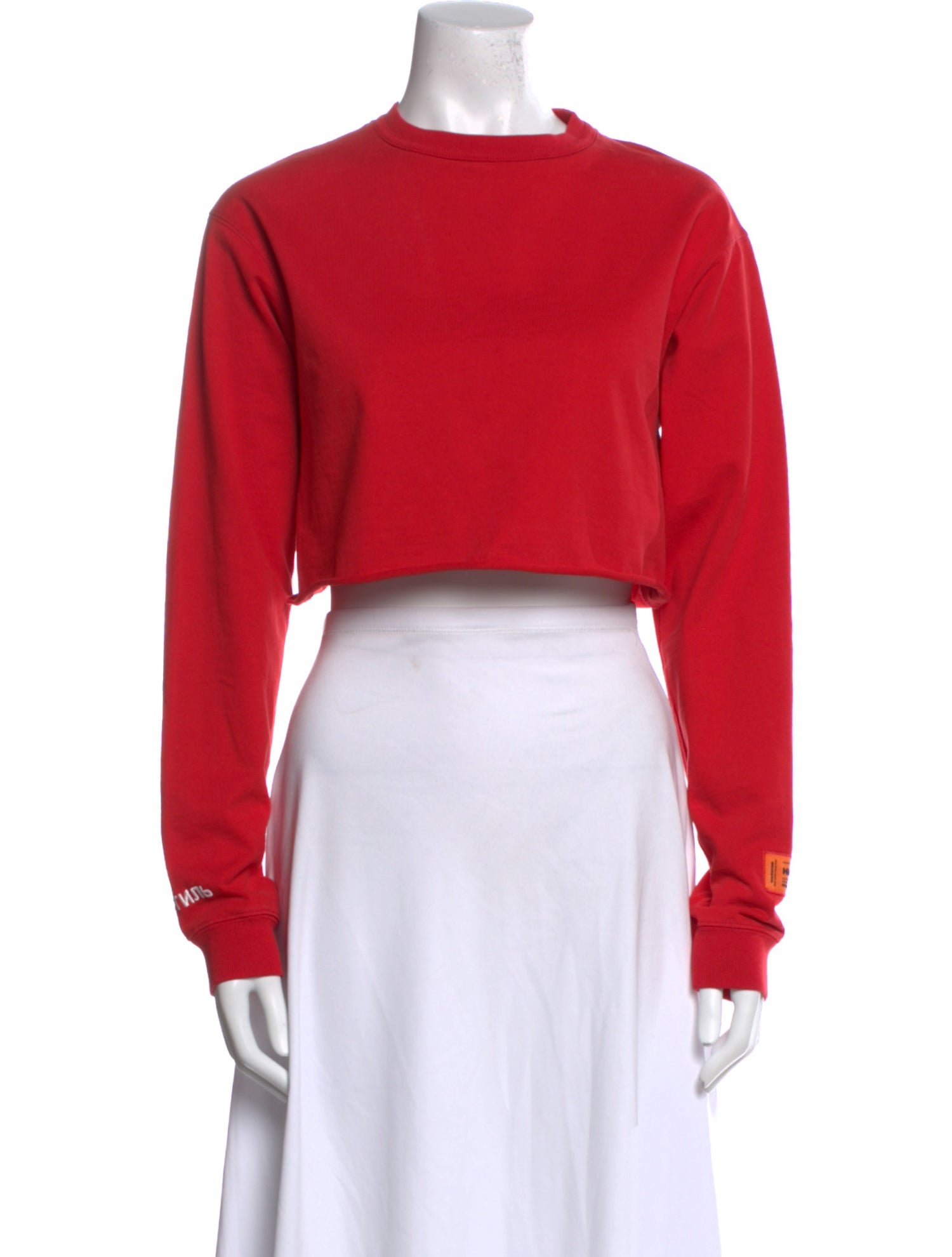 Heron Preston Mock Neck Long Sleeve Crop Top