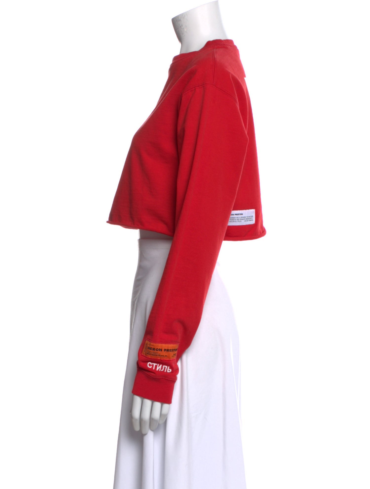 Heron Preston Mock Neck Long Sleeve Crop Top