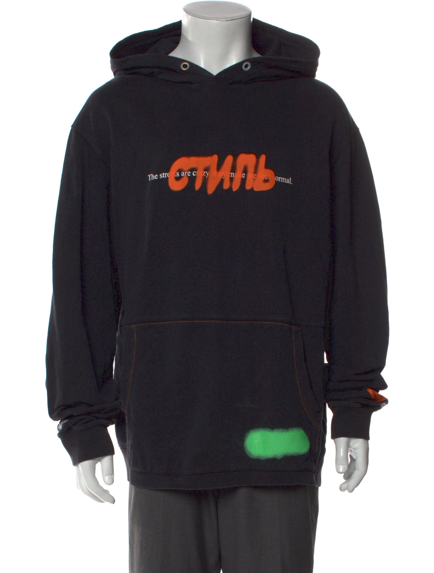 Heron Preston Graphic Print Crew Neck Hoodie