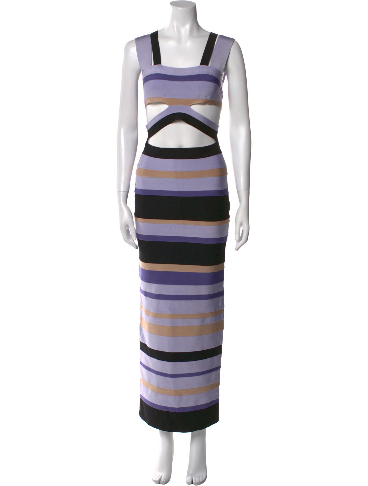 Herve Leger x Law Roach Striped Long Dress w/ Tags