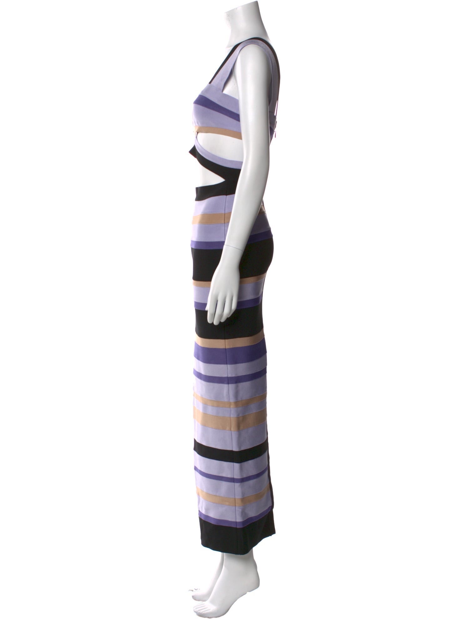 Herve Leger x Law Roach Striped Long Dress w/ Tags