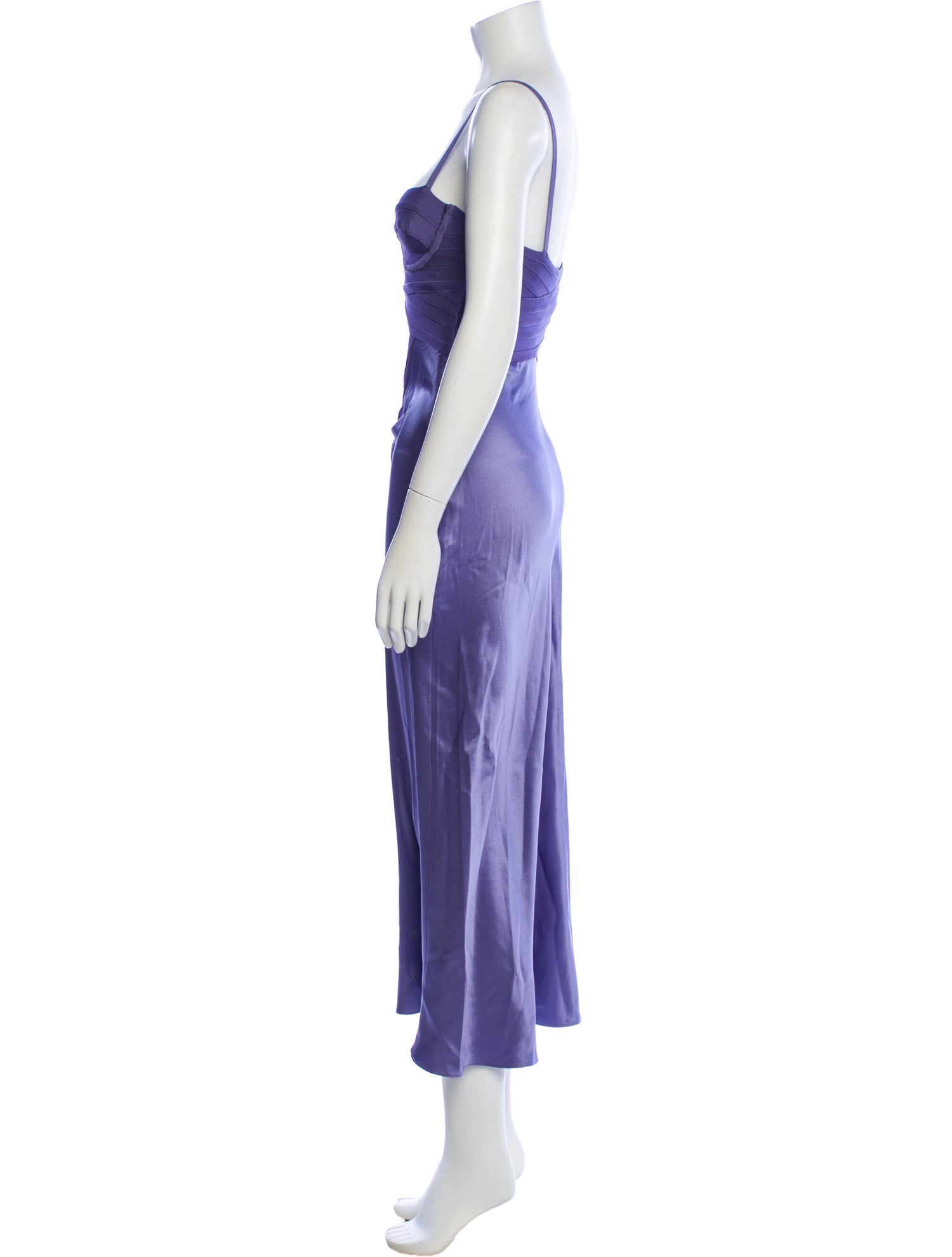 Herve Leger x Law Roach Square Neckline Long Dress w/ Tags