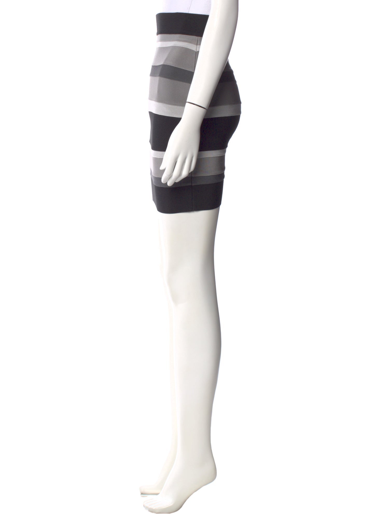 Herve Leger x Law Roach Striped Mini Skirt