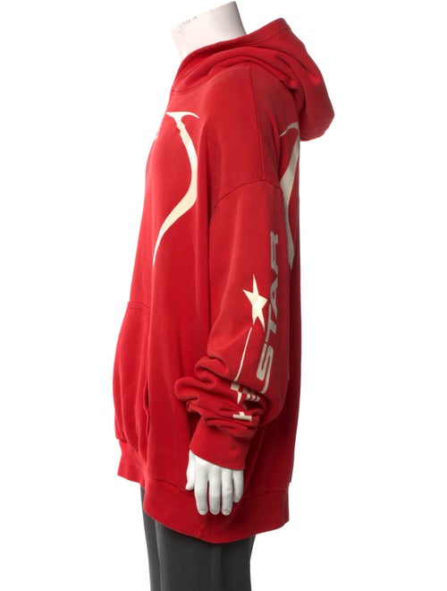 HELLSTAR Graphic Print V-Neck Hoodie